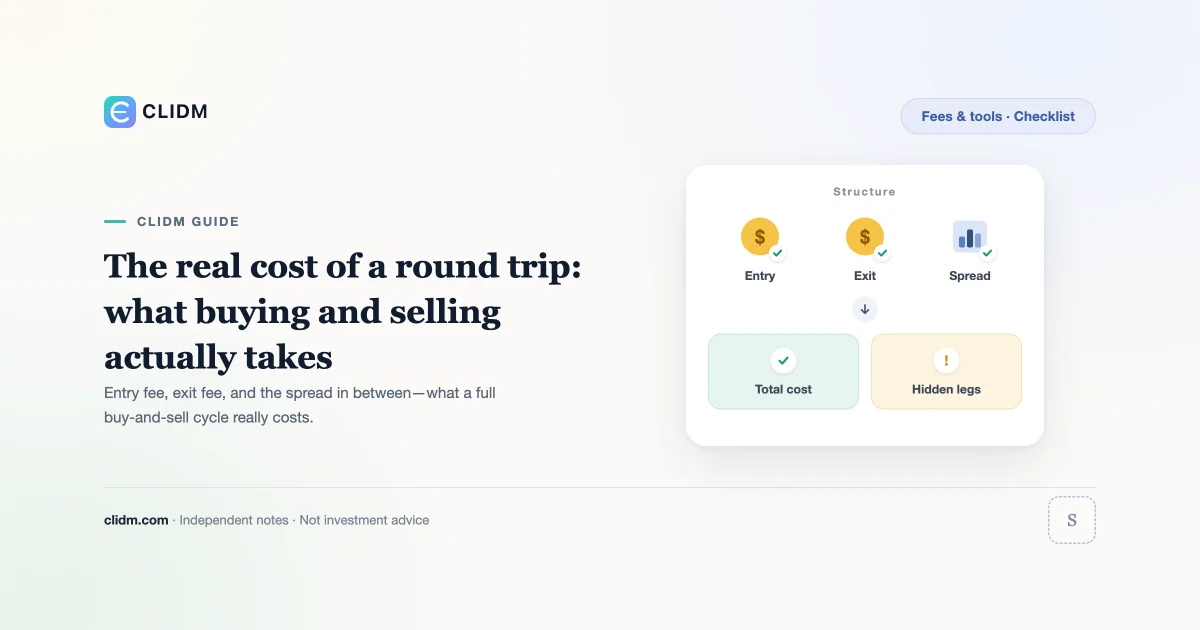 The real cost of a round trip: what buying and selling actually takes