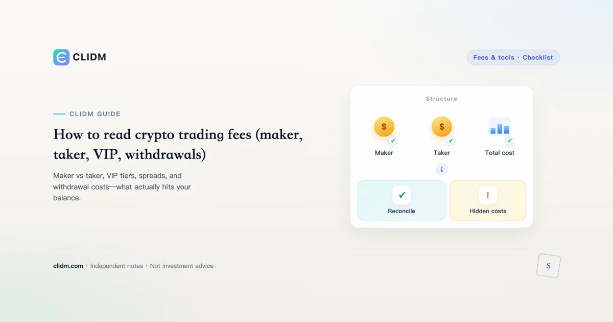How to read crypto trading fees (maker, taker, VIP, withdrawals)