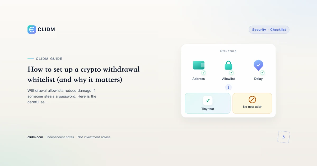 How to set up a crypto withdrawal whitelist (and why it matters)