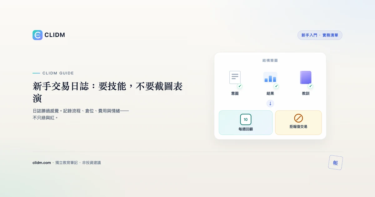 新手交易日誌：要技能，不要截圖表演