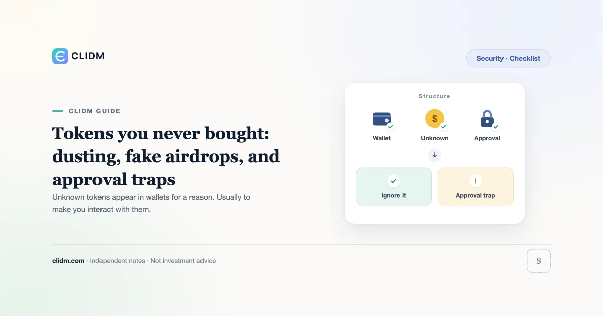 Tokens you never bought: dusting, fake airdrops, and approval traps